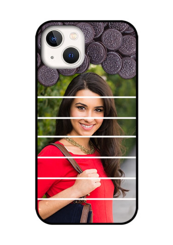 iPhone 13 Custom Glass Phone Case - with Oreo Biscuit Design