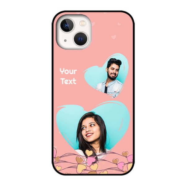 iPhone 13 Custom Glass Mobile Case - Love Doodle Design