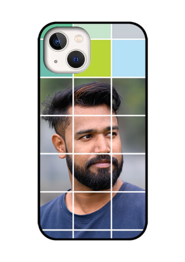 iPhone 13 Photo Printing on Glass Case - with white box pattern