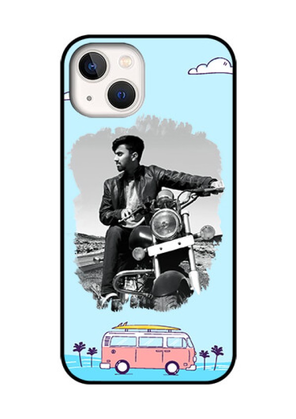 iPhone 13 Photo Printing on Glass Case - Travel & Adventure Design