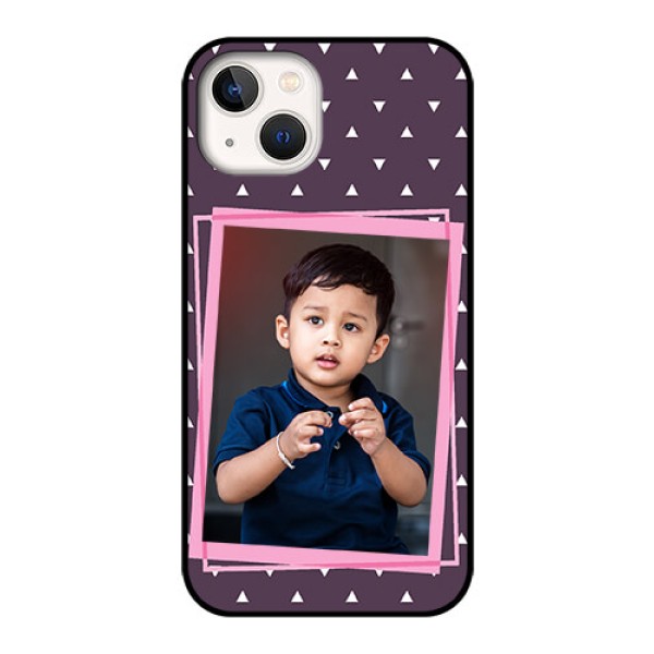 iPhone 13 Custom Glass Mobile Case - Triangle Pattern Dotted Design