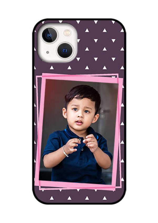 iPhone 13 Custom Glass Mobile Case - Triangle Pattern Dotted Design