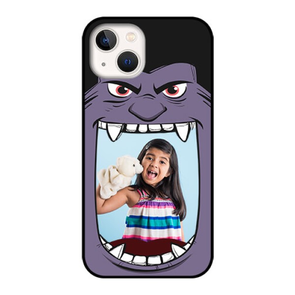 iPhone 13 Custom Glass Phone Case - Angry Monster Design
