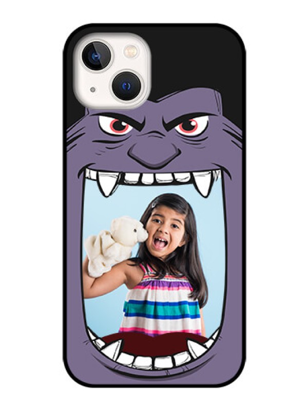 Custom iPhone 13 Custom Glass Phone Case - Angry Monster Design