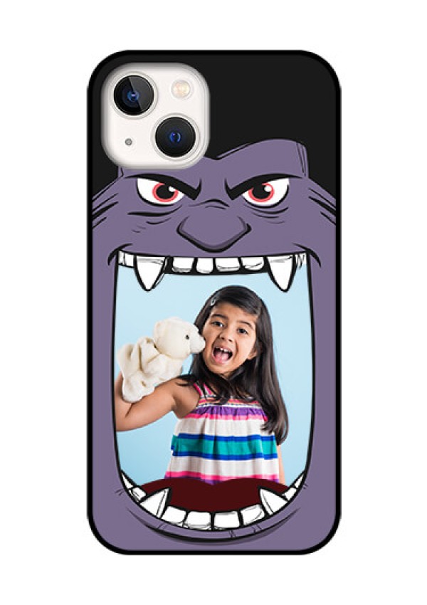 iPhone 13 Custom Glass Phone Case - Angry Monster Design