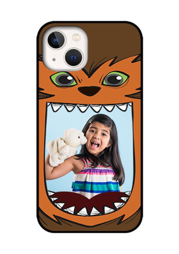 iPhone 13 Photo Printing on Glass Case - Owl Monster Back Case Design