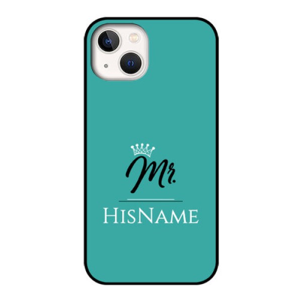 iPhone 13 Custom Glass Phone Case Mr with Name