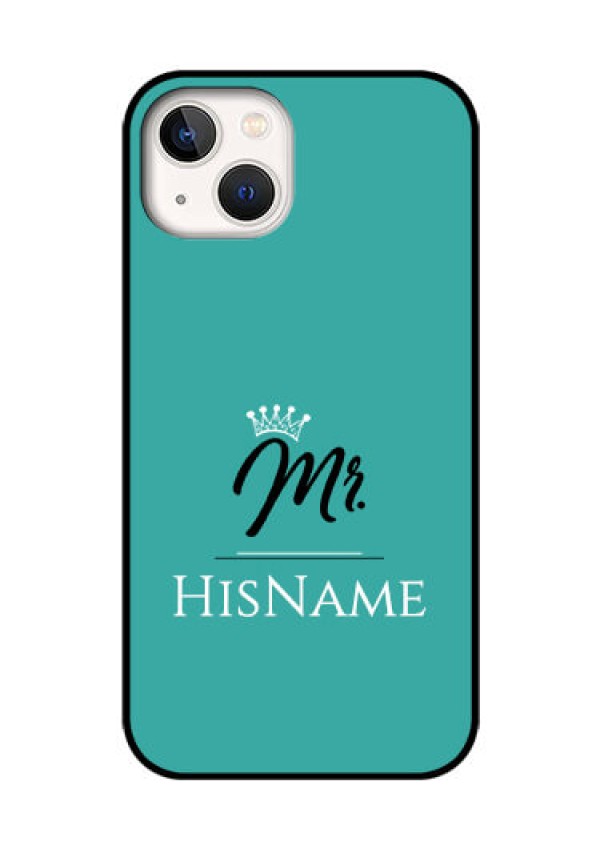 iPhone 13 Custom Glass Phone Case Mr with Name