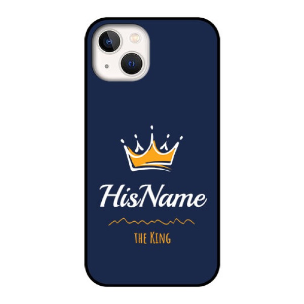 iPhone 13 Glass Phone Case King with Name