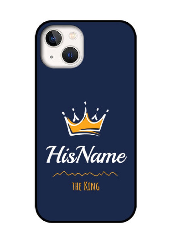 iPhone 13 Glass Phone Case King with Name