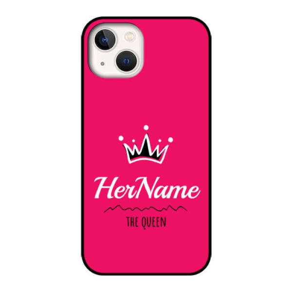 iPhone 13 Glass Phone Case Queen with Name iPhone 13 Glass Phone Case Queen with Name