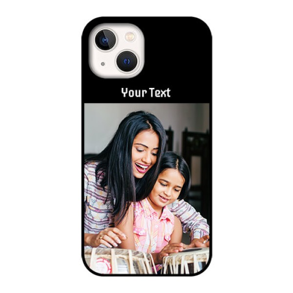 iPhone 13 Photo with Name on Glass Phone Case