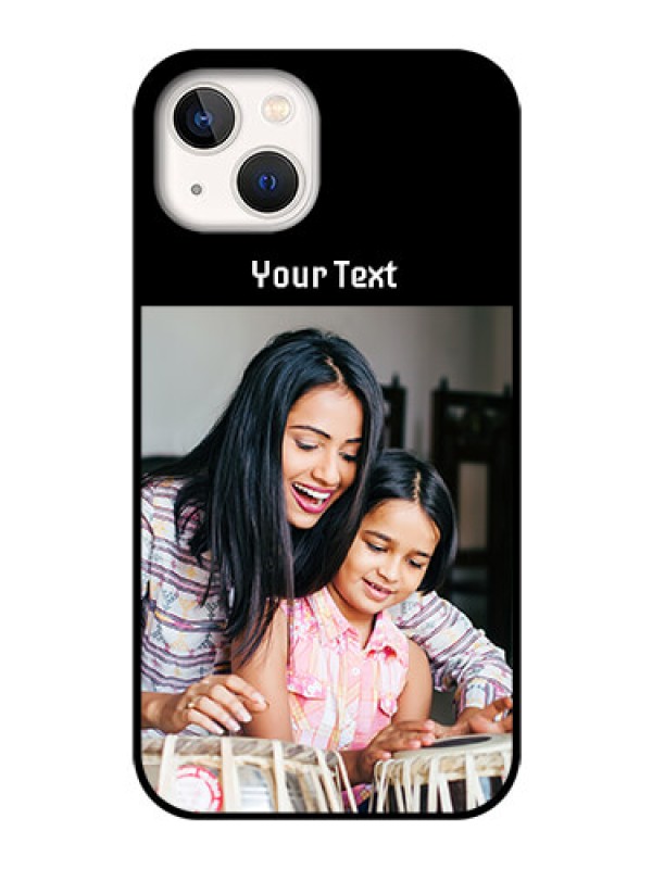 Custom iPhone 13 Photo with Name on Glass Phone Case