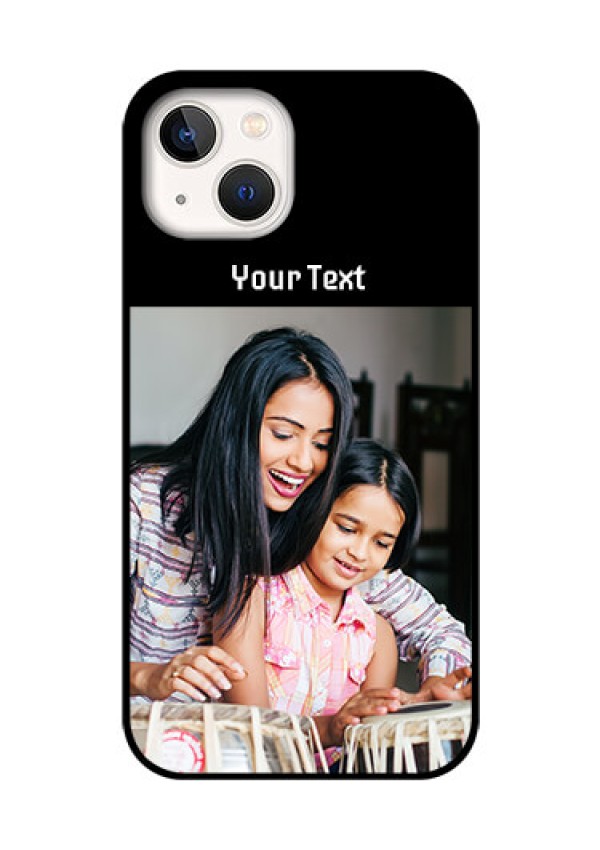 iPhone 13 Photo with Name on Glass Phone Case