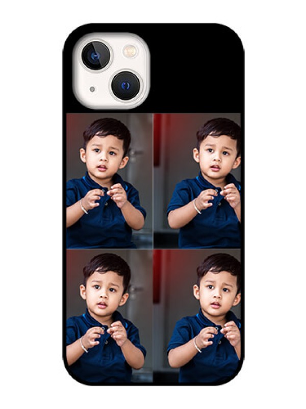 Custom iPhone 13 4 Image Holder on Glass Mobile Cover