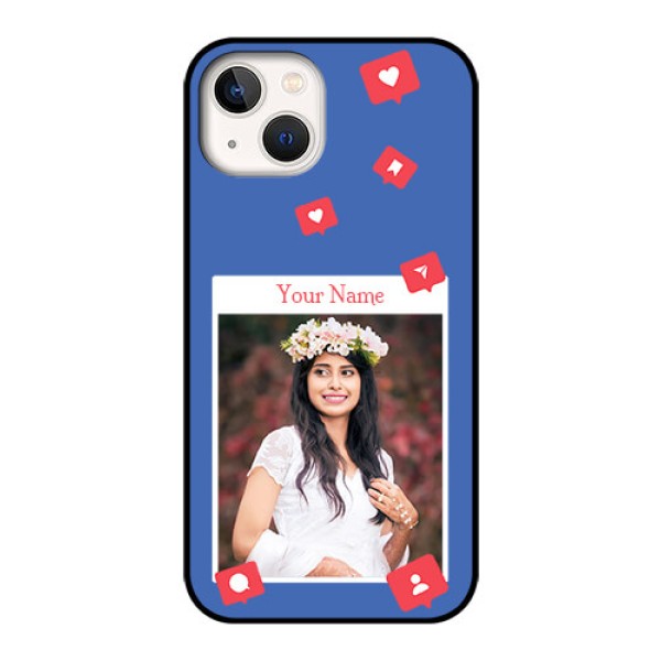 iPhone 13 Custom Glass Phone Case - Like Share And Comment Design iPhone 13 Custom Glass Phone Case - Like Share And Comment Design