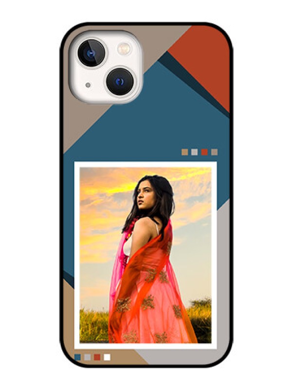 Custom iPhone 13 Personalized Glass Phone Case - Retro color pallet Design