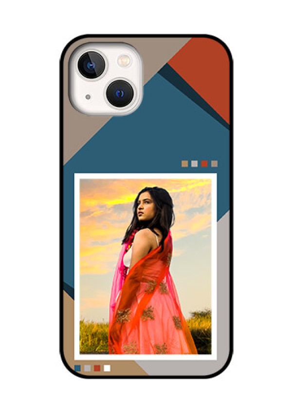 iPhone 13 Personalized Glass Phone Case - Retro color pallet Design