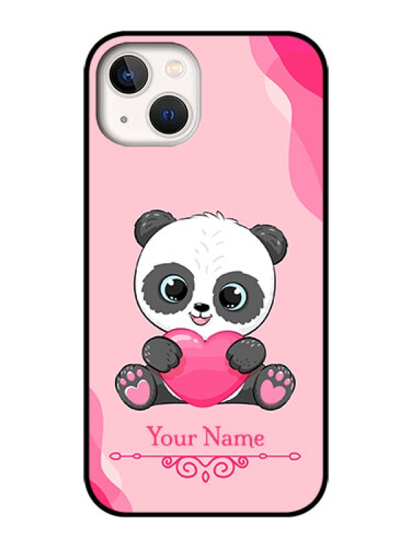 Custom iPhone 13 Custom Glass Mobile Case - Cute Panda Design