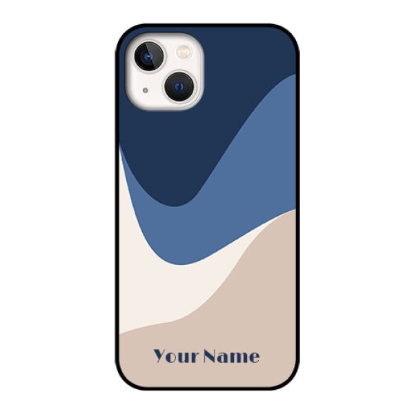 iPhone 13 Custom Glass Phone Case - Abstract Drip Art Design