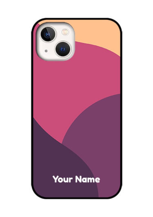 iPhone 13 Custom Glass Phone Case - Mixed Multi-colour abstract art Design