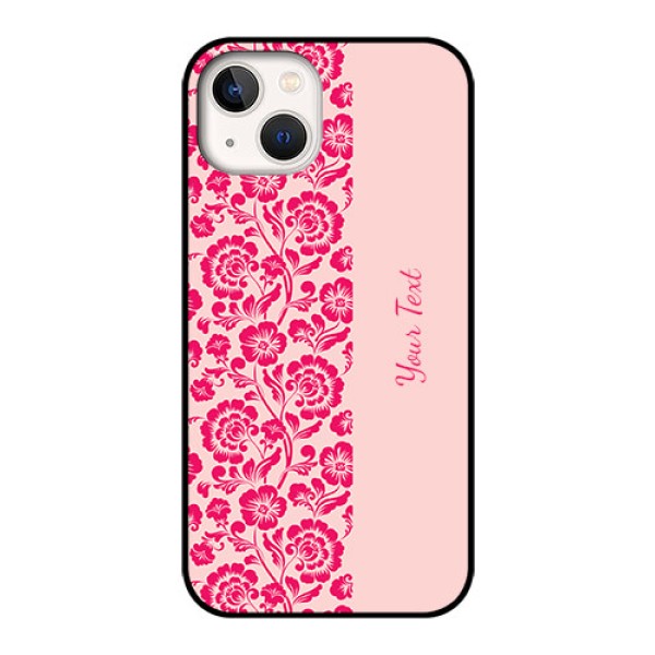 iPhone 13 Custom Glass Phone Case - Attractive Floral Pattern Design