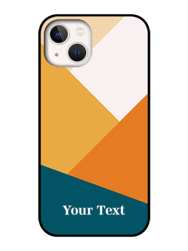 Custom iPhone 13 Personalized Glass Phone Case - Stacked Multi-colour Design