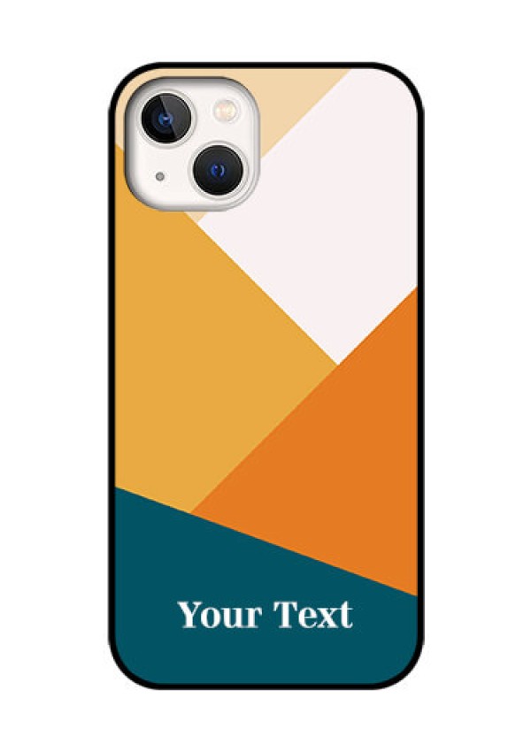 iPhone 13 Personalized Glass Phone Case - Stacked Multi-colour Design