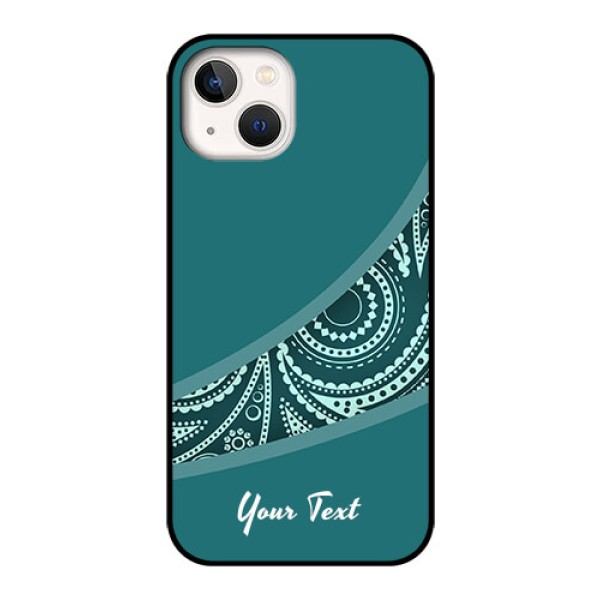 iPhone 13 Photo Printing on Glass Case - semi visible floral Design