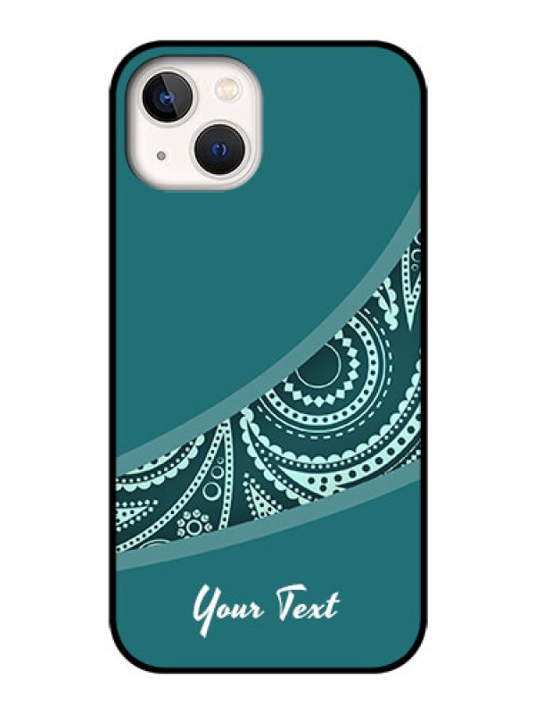 Custom iPhone 13 Photo Printing on Glass Case - semi visible floral Design