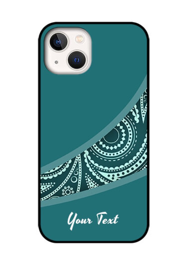 iPhone 13 Photo Printing on Glass Case - semi visible floral Design
