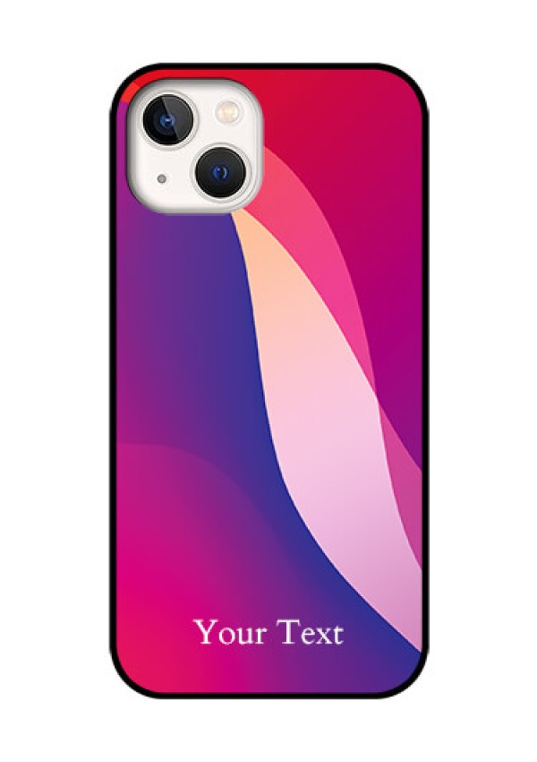 iPhone 13 Personalized Glass Phone Case - Digital abstract Overlap Design