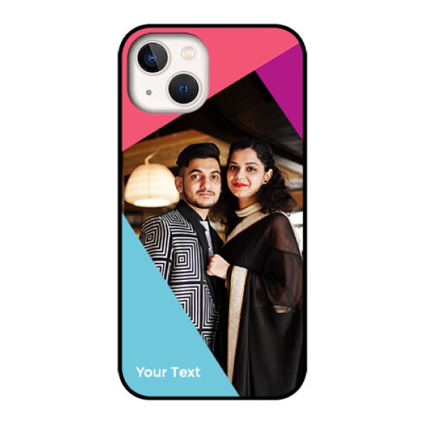 iPhone 13 Custom Glass Mobile Case - Stacked Triple colour Design iPhone 13 Custom Glass Mobile Case - Stacked Triple colour Design