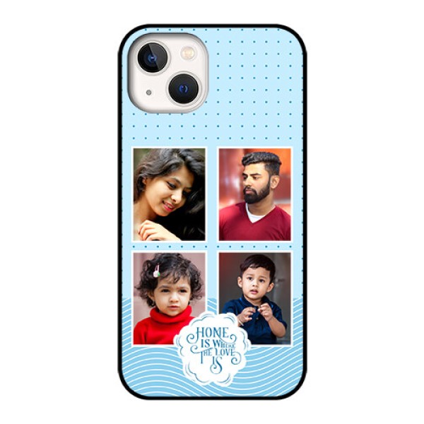 iPhone 13 Custom Glass Phone Case - Cute love quote with 4 pic upload Design iPhone 13 Custom Glass Phone Case - Cute love quote with 4 pic upload Design