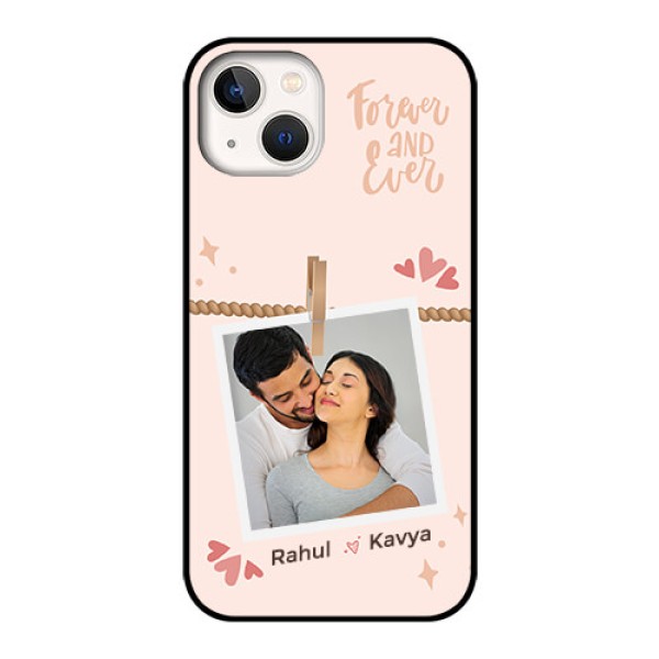iPhone 13 Custom Glass Phone Case - Forever and ever love Design iPhone 13 Custom Glass Phone Case - Forever and ever love Design