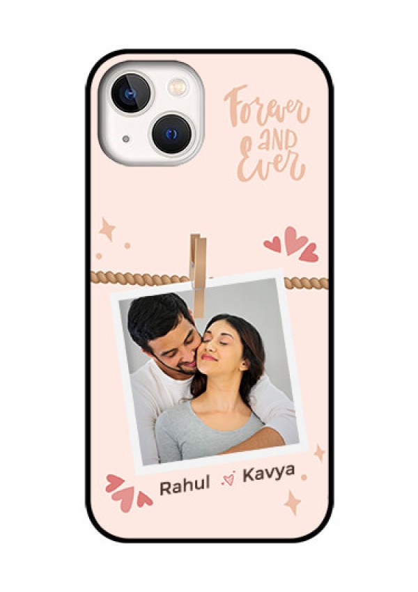 iPhone 13 Custom Glass Phone Case - Forever and ever love Design