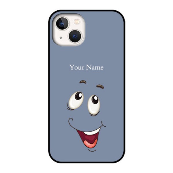 iPhone 13 Photo Printing on Glass Case - Laughing Cartoon Face Design iPhone 13 Photo Printing on Glass Case - Laughing Cartoon Face Design