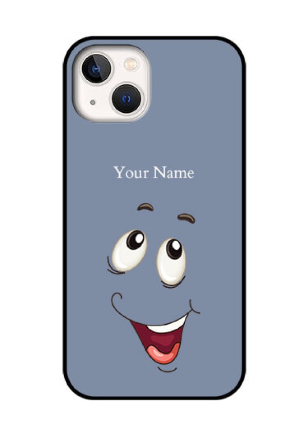 iPhone 13 Photo Printing on Glass Case - Laughing Cartoon Face Design