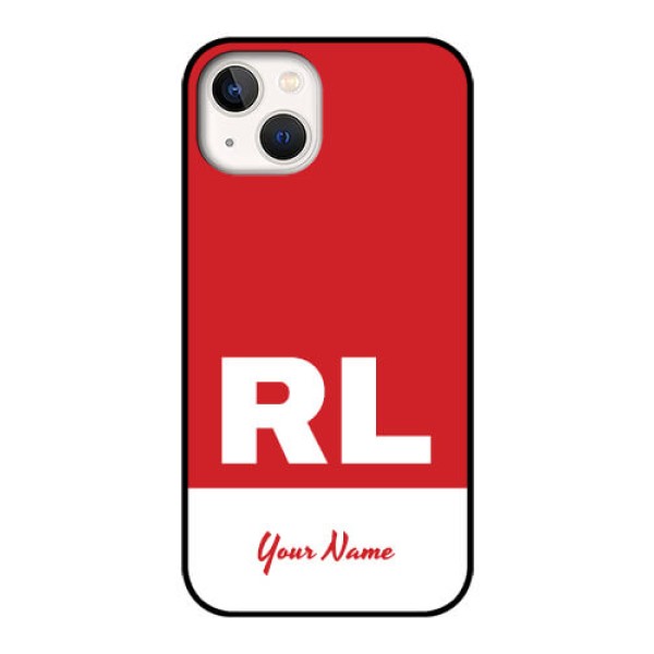 iPhone 13 Personalized Glass Phone Case - dual tone custom text Design iPhone 13 Personalized Glass Phone Case - dual tone custom text Design