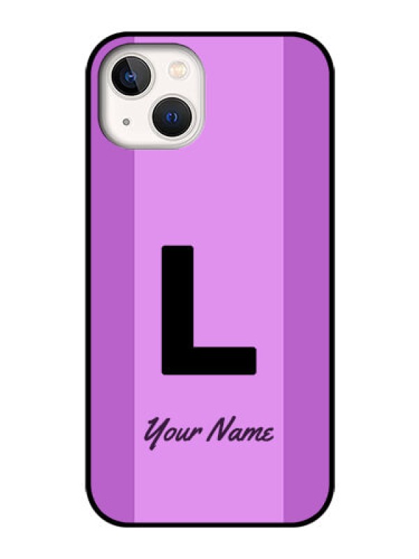 Custom iPhone 13 Custom Glass Phone Case - Tricolor custom text Design