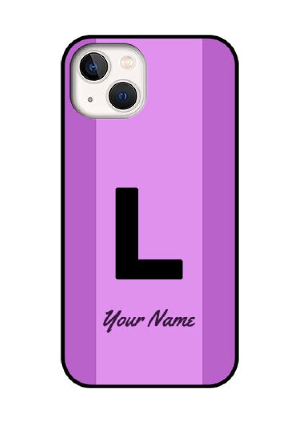 iPhone 13 Custom Glass Phone Case - Tricolor custom text Design
