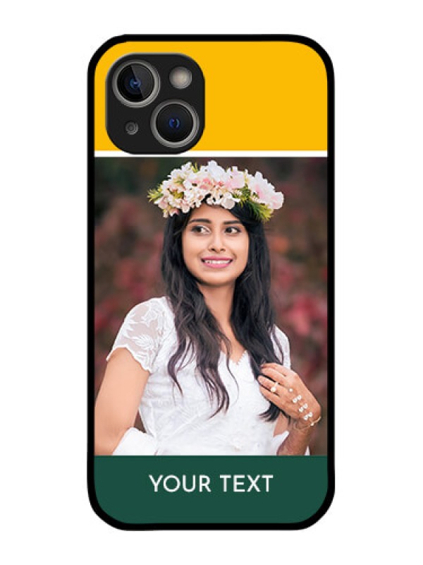 Custom iPhone 14 Plus Photo Printing on Glass Case - Love You Design