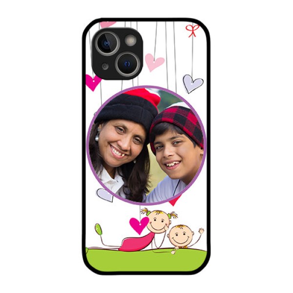 iPhone 14 Plus Photo Printing on Glass Case - Cute Kids Phone Case Design