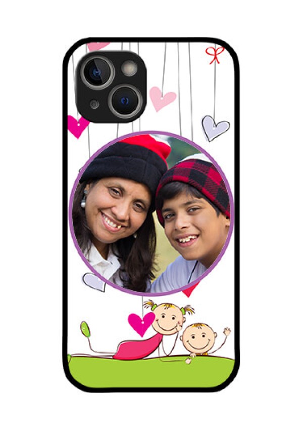 iPhone 14 Plus Photo Printing on Glass Case - Cute Kids Phone Case Design