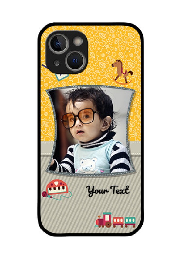 iPhone 14 Plus Personalized Glass Phone Case - Baby Picture Upload Design
