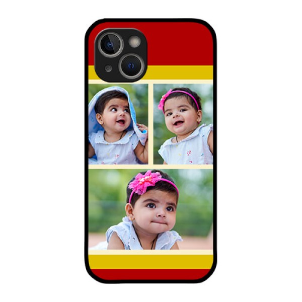 iPhone 14 Plus Custom Glass Mobile Case - Multiple Pic Upload Design iPhone 14 Plus Custom Glass Mobile Case - Multiple Pic Upload Design