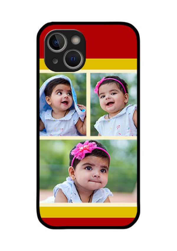 iPhone 14 Plus Custom Glass Mobile Case - Multiple Pic Upload Design