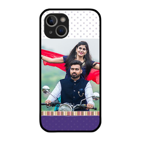 iPhone 14 Plus Photo Printing on Glass Case - Cute Family Design
