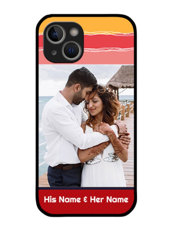 Custom iPhone 14 Plus Custom Glass Mobile Case - Colorful Case Design