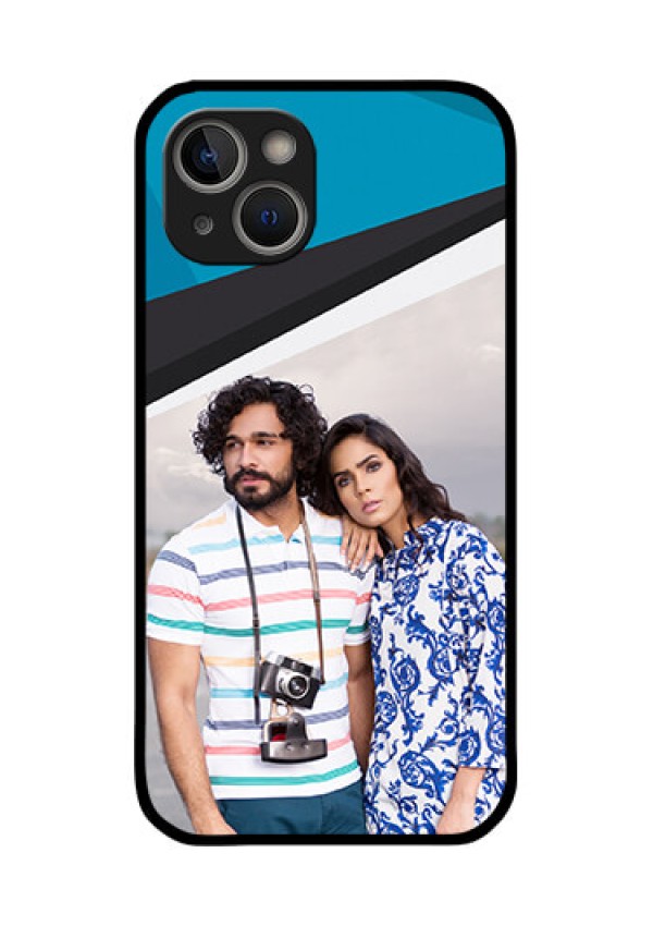 iPhone 14 Plus Photo Printing on Glass Case - Simple Pattern Photo Upload Design